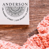 手描きマンダラファミリー名丸差出人住所 セルフインキングスタンプ