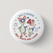 手描きマ間抜けマグース4th 7月ボタン 缶バッジ (正面)