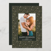 手描きミスタントパターンホリデーフォトカード シーズンカード (正面/裏面)