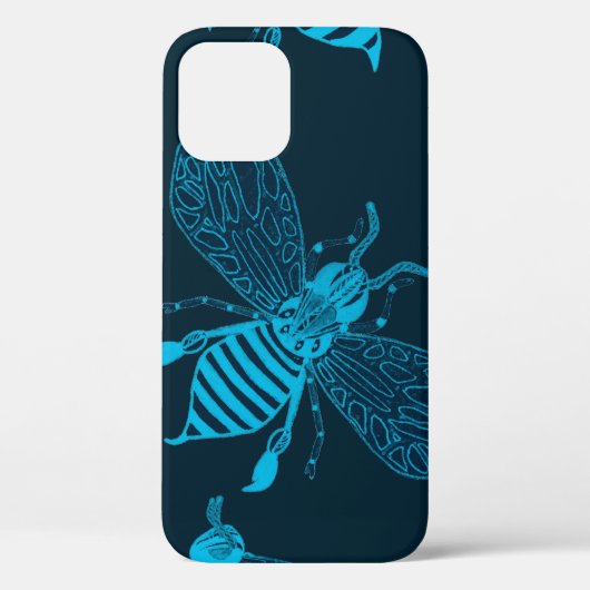 手描きミツバチのシームレスパターン。ファッション病 Case-Mate iPhoneケース (裏面)