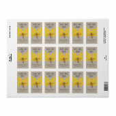 手描きミツバチ署名シリーズ養蜂製品 ラベル (フルシート)