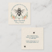 手描きミツバチ製品フローラ スクエア名刺 (正面/裏面)