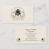 手描きミツバチ養蜂家 名刺 (正面/裏面)