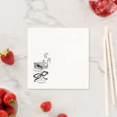 手描きミニマリストのコケ結婚ットドリンク スタンダードカクテルナプキン (インサイチュ)