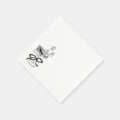 手描きミニマリストのコケ結婚ットドリンク スタンダードカクテルナプキン (角)