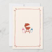 手描きミニマル ベイビーQ 性別発表 招待状 (裏面)