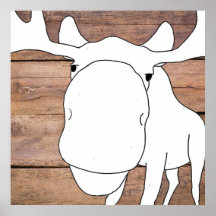 手描きムースクローズアップポスター