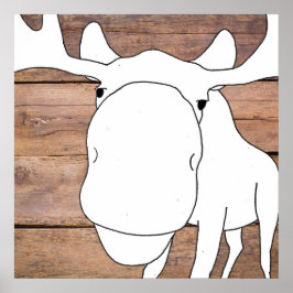 手描きムースクローズアップポスター ポスター