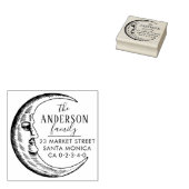 手描きムーンカスタム差出人住所 ラバースタンプ (押印)