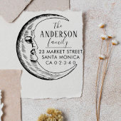 手描きムーンカスタム差出人住所 ラバースタンプ