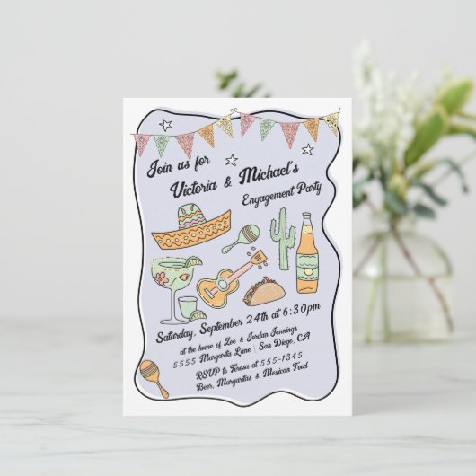 手描きメファンキーキシカンフィエスタ 招待状 (スタンド正面)