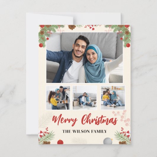 手描きメリークリスマスフォーフォトコラージュ (正面)
