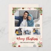 手描きメリークリスマスフォーフォトコラージュ (正面/裏面)