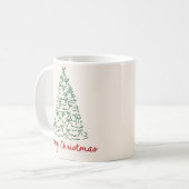 手描きメリークリスマスマグカップ コーヒーマグカップ (正面左)