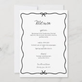 手描きモダンウェディングメニュー 招待状 (正面)