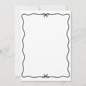 手描きモダンウェディングメニュー 招待状 (裏面)