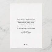 手描きモダンカリグラフィー写真 クリスマスおめでとう 箔シーズンカード (裏面)