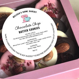 手描きモダンベーカリー食品ライセンスラベル ラウンドシール