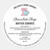 手描きモダンベーカリー食品ライセンスラベル ラウンドシール (正面)