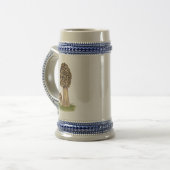 手描きモレルキノコ ビールジョッキ (正面左)