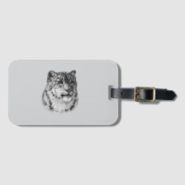 手描きユキヒョウ ラゲッジタグ