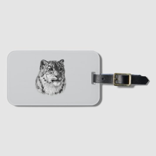 手描きユキヒョウ ラゲッジタグ (正面横)