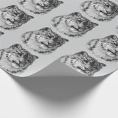 手描きユキヒョウ ラッピングペーパー (角)