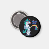 手描きユニコーンのペイ マグネット (正面/裏面)