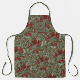 手描きユーカリ&ボトルブラシオーストラリア エプロン