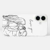 手描きラインファイルケース:お母さん/お父さん愛してる Case-Mate iPhoneケース (裏面 (横))