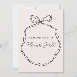 手描きリお洒落ボン花少女カード 招待状