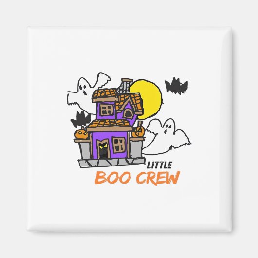 手描きリトルブー Crew ハロウィン マグネット (正面)