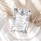 手描きリハお洒落ーサルディナー 招待状