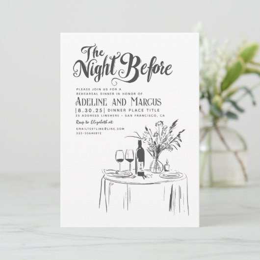 手描きリハーサルファンキーディナー 招待状 (スタンド正面)