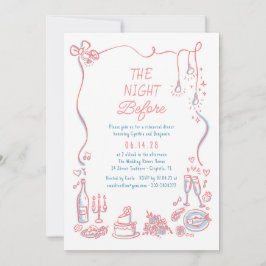 手描きリハーサルファンキーディナー 招待状