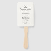 手描きリングや輪ドードルモダン結婚式 プログラム ハンドファン (正面)