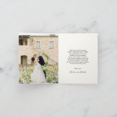 手描きリングや輪ドーモダンル結婚ズ サンキューカード (内部)