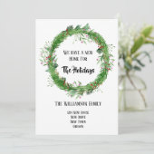 手描きリースニューホームフォーザホリデーズカード シーズンカード (スタンド正面)