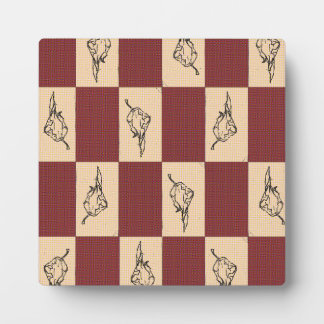 手描きリーフタイル模様 フォトプラーク