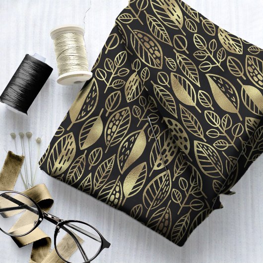 手描きリーフパターンID495 ファブリック