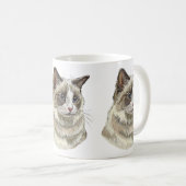 手描きルフィーラグドール猫 コーヒーマグカップ (正面右)