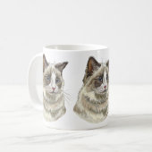手描きルフィーラグドール猫 コーヒーマグカップ (正面左)