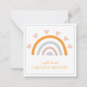 手描きレインボーギフト囲いカード ノートカード (正面)