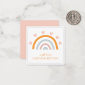 手描きレインボーギフト囲いカード ノートカード (正面/裏面インサイチュ)