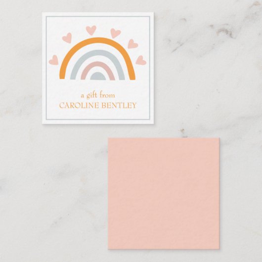 手描きレインボーギフト囲いカード ノートカード (正面/裏面)