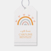 手描きレインボーパーソナライズされたギフトラベル ギフトタグ (正面)