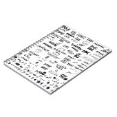 手描きレタリング、タイポグラフィドードルコレクション ノートブック (左側)