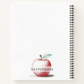 手描きレッドアップル最高の先生Ever Sketchbook ノートブック (裏面)