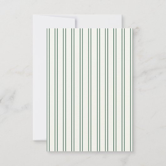 手描きレトロな緑の手書き返信カード 出欠カード (裏面)