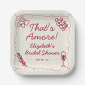 手描きレトロイタリアン カジュアルウェディング ブランシュ ペーパープレート (正面)